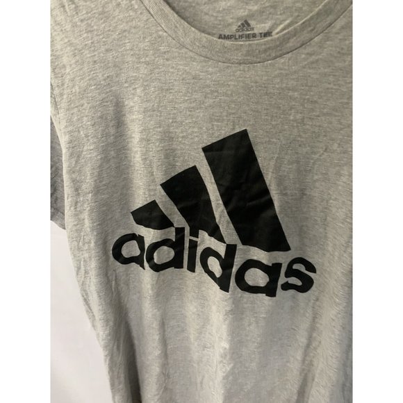 Adidas Amplifier Tee Men’s M Heather Gray Graphic T Shirt - Picture 2 of 4